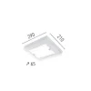 Finn Plafondlamp, Eik, Chroom, Wit, 29X21X6,5 Cm, Epikasa