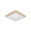 Finn Plafondlamp, Eik, Chroom, Wit, 40X40X6,5 Cm, Epikasa