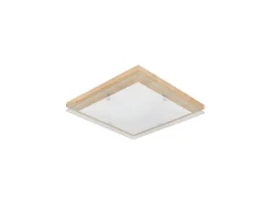 Finn Plafondlamp, Eik, Chroom, Wit, 40X40X6,5 Cm, Epikasa