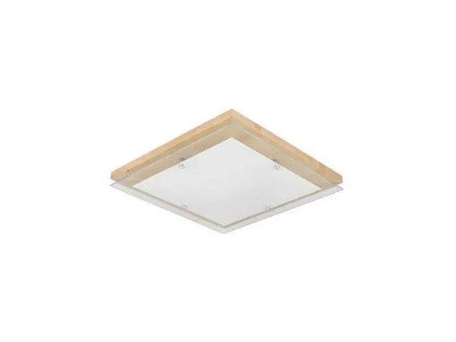 Finn Plafondlamp, Eik, Chroom, Wit, 40X40X6,5 Cm, Epikasa