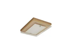 Finn Plafondlamp, Eik, Chroom, Wit, 29X21X6,5 Cm, Epikasa