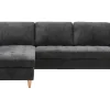 Firenze Bank Met Chaise Longue Donkergrijs.