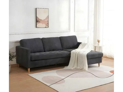 Firenze Bank Met Chaise Longue Donkergrijs.