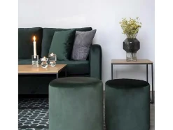 Firenze Chaise Longue Bank Velours, Groen.