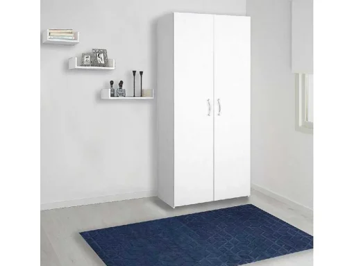Flavia Kledingkast, Wit, 80X47X180 Cm, Epikasa