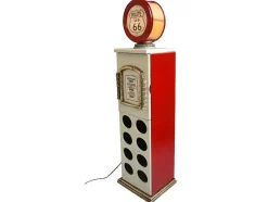 Flessenrek Met Lamp 8 Flessen - H.112 Cm - Wit - Pomp Links - Drive-In