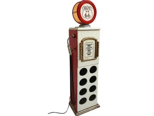 Flessenrek Met Lamp 8 Flessen - H.112 Cm - Wit - Pomp Links - Drive-In