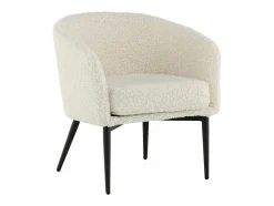 Fluffy Fauteuil Teddy Wit.