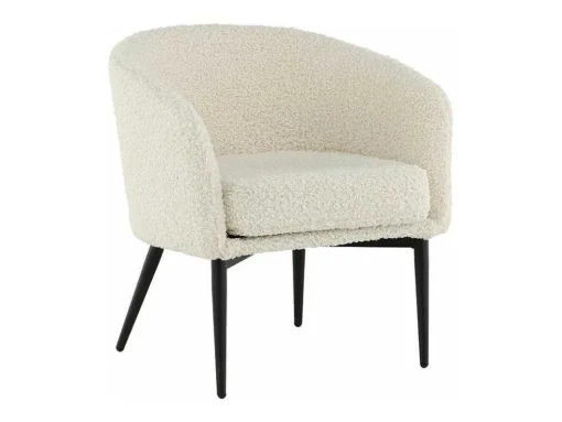 Fluffy Fauteuil Teddy Wit.