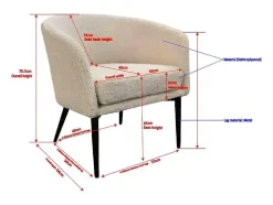 Fluffy Fauteuil Teddy Wit.