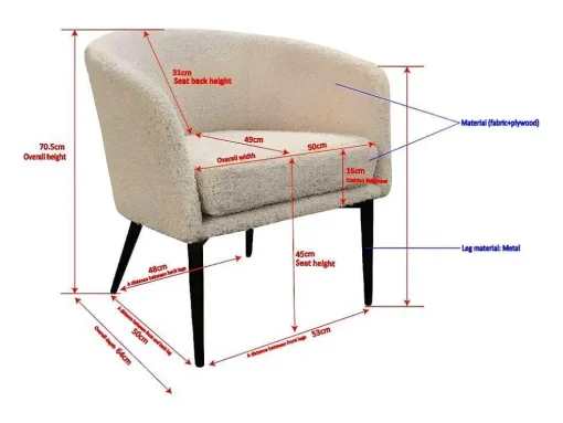 Fluffy Fauteuil Teddy Wit.