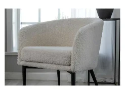 Fluffy Fauteuil Teddy Wit.