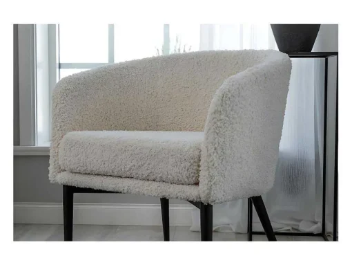 Fluffy Fauteuil Teddy Wit.