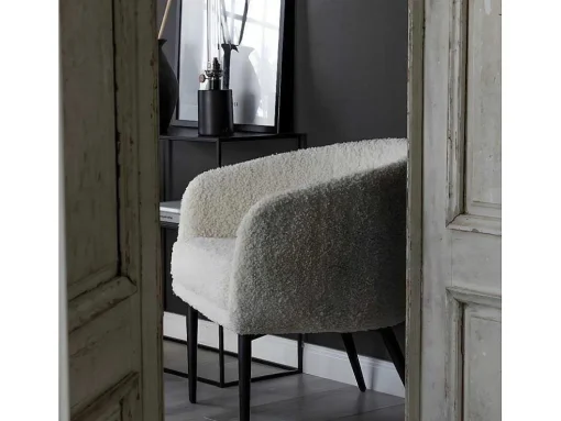 Fluffy Fauteuil Teddy Wit.