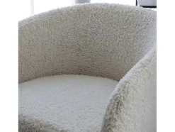 Fluffy Fauteuil Teddy Wit.