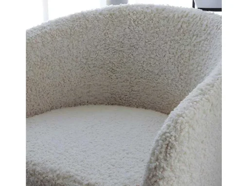 Fluffy Fauteuil Teddy Wit.