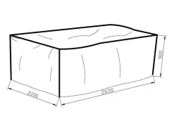 Furnco Hoes Voor Tuinmeubelen 210 X 265 X 90 Cm Grijs.