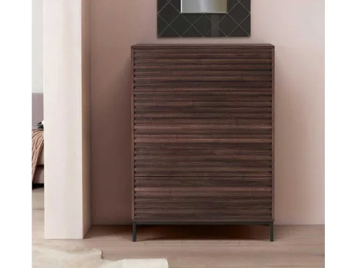 G Commode 4 Laden Notenhout