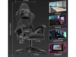 Gaming- En Bureaustoel Ergonomische Computerbureaustoel Met Hoofdsteun En Lumbale Ondersteuning