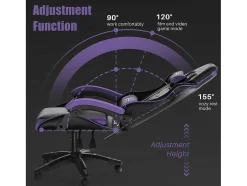 Gaming- En Bureaustoel Ergonomische Computerbureaustoel Met Hoofdsteun En Lumbale Ondersteuning