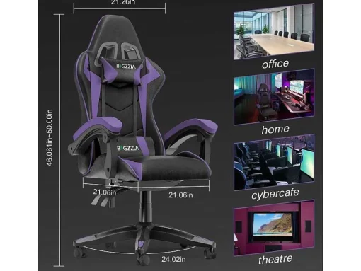 Gaming- En Bureaustoel Ergonomische Computerbureaustoel Met Hoofdsteun En Lumbale Ondersteuning