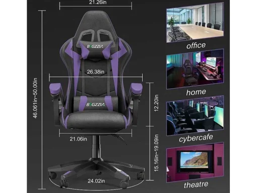 Gaming- En Bureaustoel Ergonomische Computerbureaustoel Met Hoofdsteun En Lumbale Ondersteuning