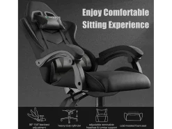 Gaming- En Bureaustoel Ergonomische Computerbureaustoel Met Hoofdsteun En Lumbale Ondersteuning