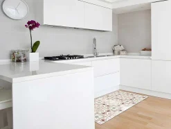 Gangtapijt Palma In Vinyl Met Tegeleffect- 66X160Cm - Multikleuren