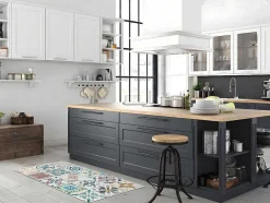 Gangtapijt Santander In Vinyl Met Tegeleffect Santander - 66X160Cm - Multikleuren
