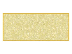 Gangtapijt Van Vinyl Met Bloemmotieven - 66 X 160 Cm - Geel En Wit - Capucina
