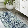 Gangtapijt Van Vinyl Met Cementtegeleffect - 66 X 160 Cm - Blauw - Rica