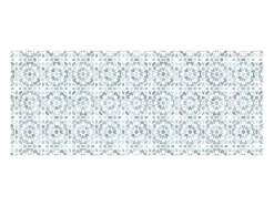 Gangtapijt Van Vinyl Met Cementtegeleffect - 66 X 160 Cm - Blauw En Wit - Princy