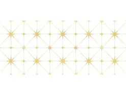 Gangtapijt Van Vinyl Met Art-Decostijl - 66 X 160 Cm - Wit En Goudkleurig - Caroza