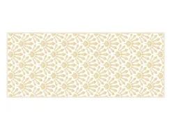 Gangtapijt Van Vinyl Met Art-Decostijl - 66 X 160 Cm - Beige En Wit - Duchessy