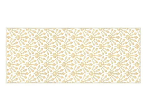 Gangtapijt Van Vinyl Met Art-Decostijl - 66 X 160 Cm - Beige En Wit - Duchessy