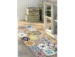 Gangtapijt Van Vinyl Met Vloertegelmotief Rica - 66 X 160 Cm - Meerkleurig