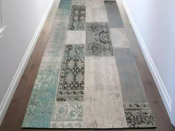 Gangtapijt Vintagestijl Turin - 100% Polyester - 80 X 200 Cm - Grijsblauw