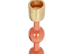 Geemailleerde Aluminium Kandelaar - H.26,5 Cm - Terracotta - Parina