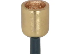 Geemailleerde Aluminium Kandelaar - H.22 Cm - Eendeblauw - Parina