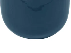 Geemailleerde Metalen Vaas - D. 29 X H. 36 Cm - Messing Afwerking - Groenblauw - Klaudia