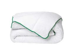 Gematigd Dekbed Met Natuurlijke Antimijtbehandeling Van Dreamea Van Microvezel - 140 X 200 Cm - 300 G/M - Groene Bies - Azylia Ii