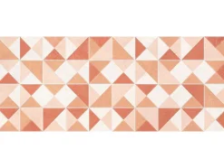 Geometrisch Gangtapijt Van Vinyl - 66 X 160 Cm - Oranje - Myrala