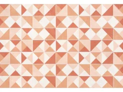Geometrisch Tapijt Van Vinyl - 120 X 180 Cm - Oranje - Myrala