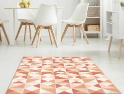 Geometrisch Tapijt Van Vinyl - 120 X 180 Cm - Oranje - Myrala