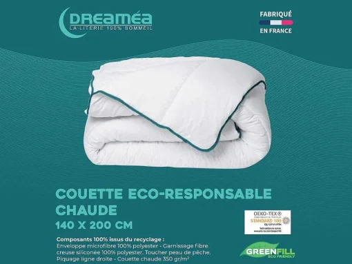 Gerecycled Warm Dekbed Van Dreamea In Microvezel - 140 X 200 Cm - 350 Gr/M - Rosa