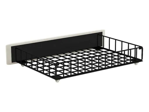 Gestoffeerd Bed 140X200Cm Met 4 Lades - Met Led + Usb Oplaadpoort + Lezer - Beige