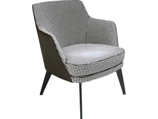 Gestoffeerde Armstoel In Houndstooth Stof 5011 Angel Cerda