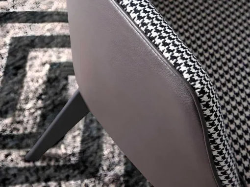 Gestoffeerde Armstoel In Houndstooth Stof 5011 Angel Cerda