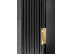 Gestreepte Hangende Badkamerkolom - Zwart - H140 Cm - Zevara