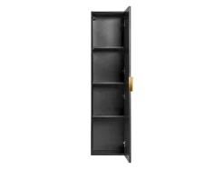Gestreepte Hangende Badkamerkolom - Zwart - H140 Cm - Zevara